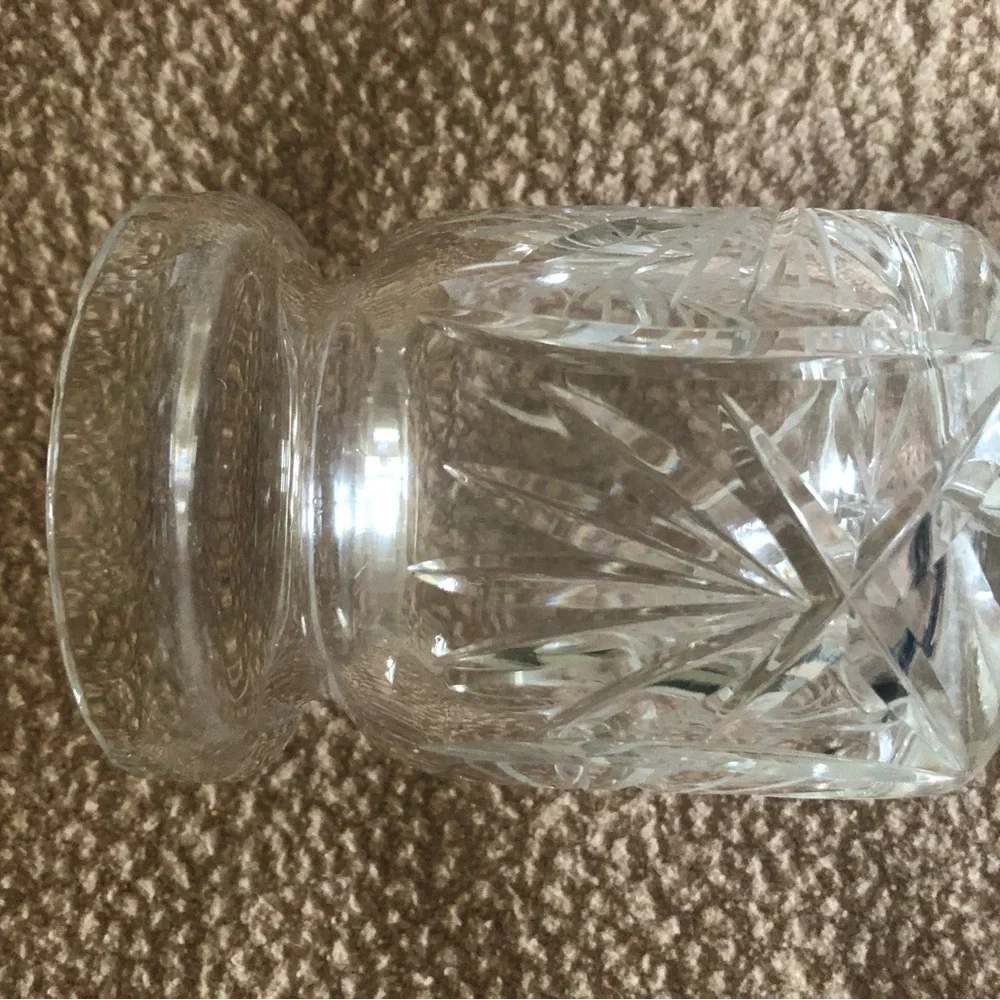 Lead Crystal  Sheffield Condiment Jar with Spoon